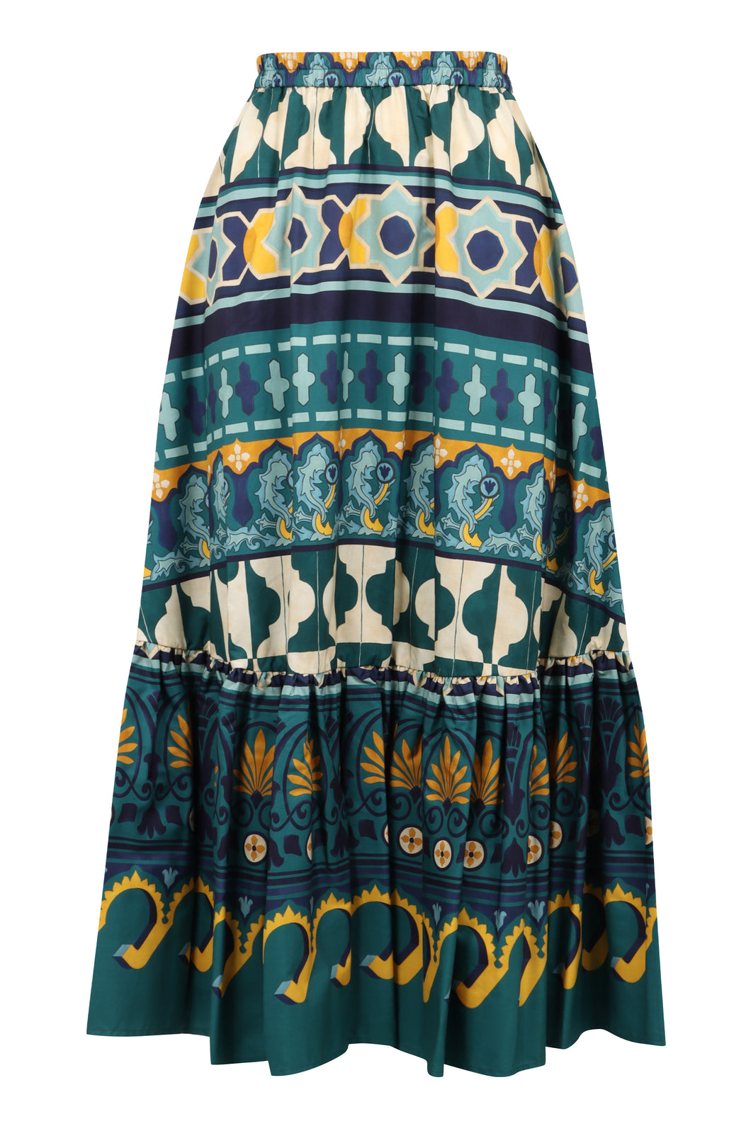 printed pleated skirt