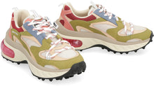 Load image into Gallery viewer, Bubble leather and fabric low-top sneakers
