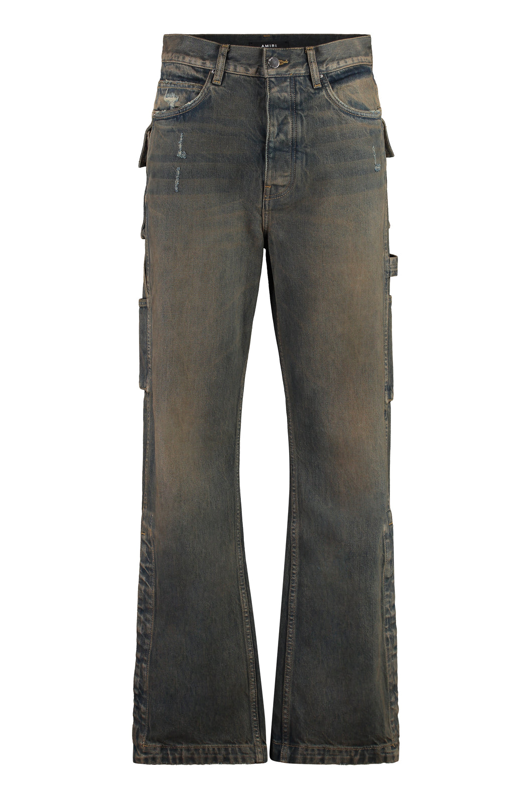 Multi-pocket cotton trousers