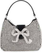 Load image into Gallery viewer, Diamante Crescent Bow Handbag
