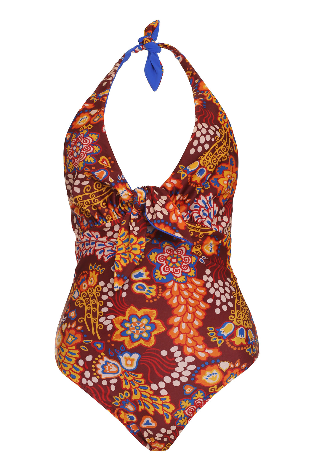 Printed one-piece swimsuit