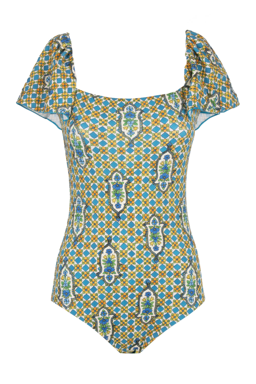 Printed one-piece swimsuit