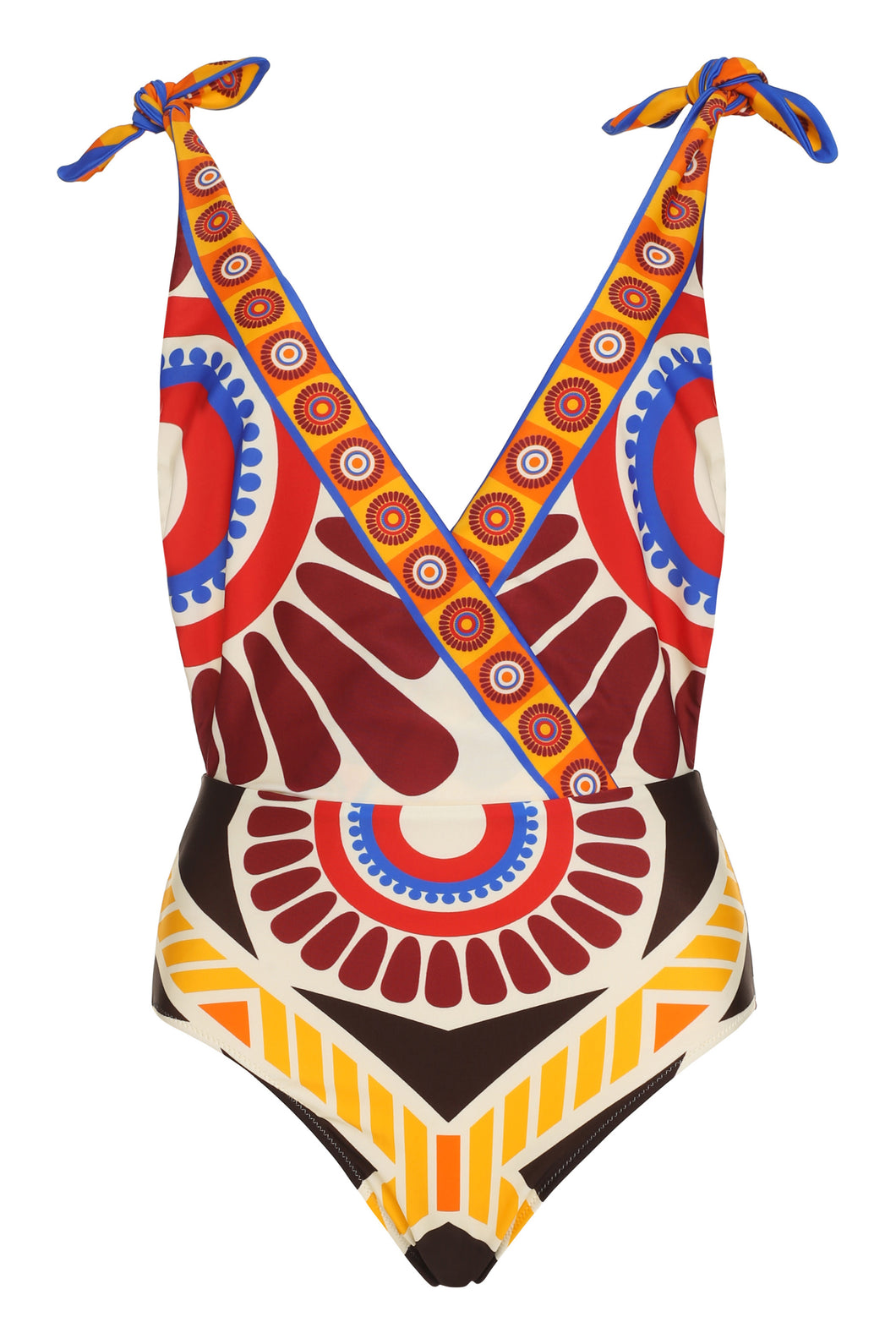 Printed one-piece swimsuit