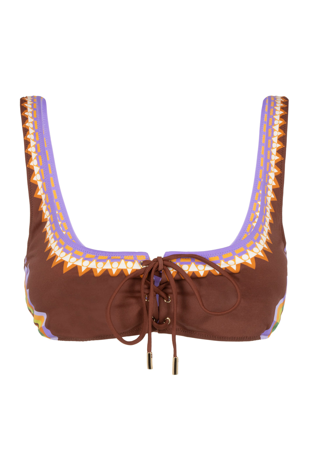 Sunset printed bikini top