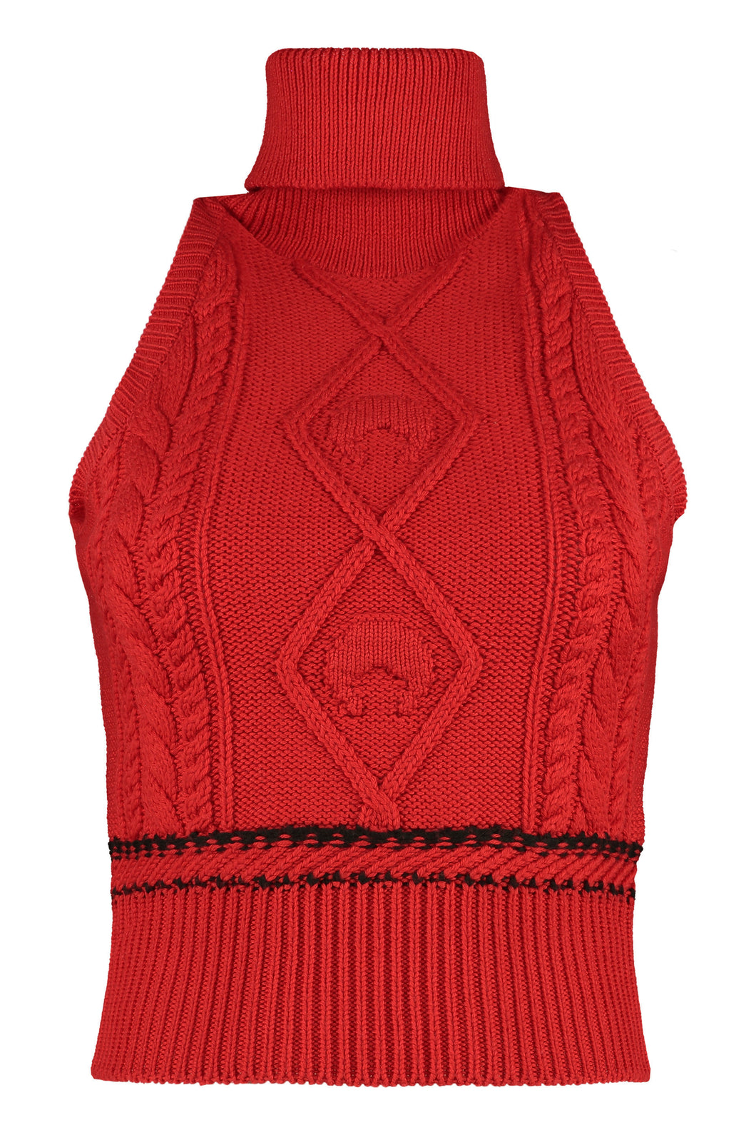 Knitted wool vest