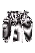 Load image into Gallery viewer, Striped cotton blouse
