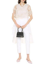 Load image into Gallery viewer, Cotton top with crochet vest
