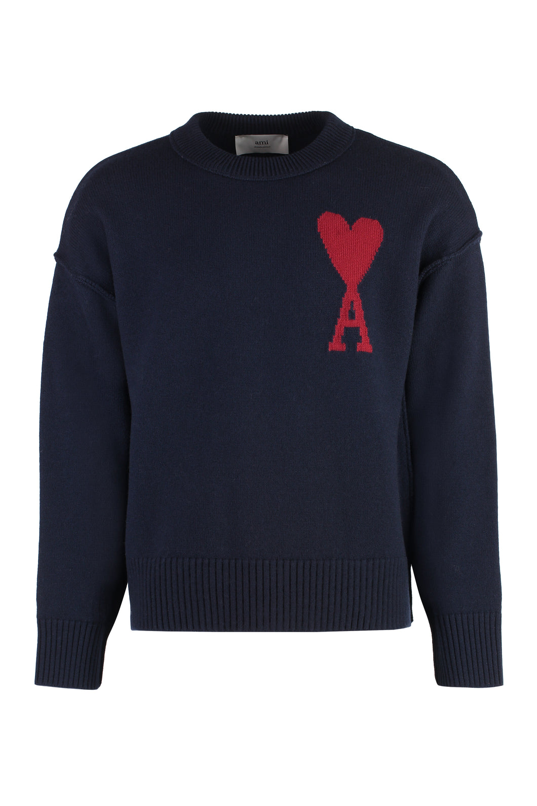 Crew-neck wool sweater