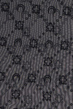 Load image into Gallery viewer, Moonogram-Flocked motif mesh tights
