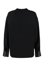 Load image into Gallery viewer, Blouse with faux leather details
