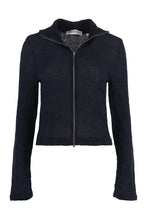 Load image into Gallery viewer, High collar zipped cardigan
