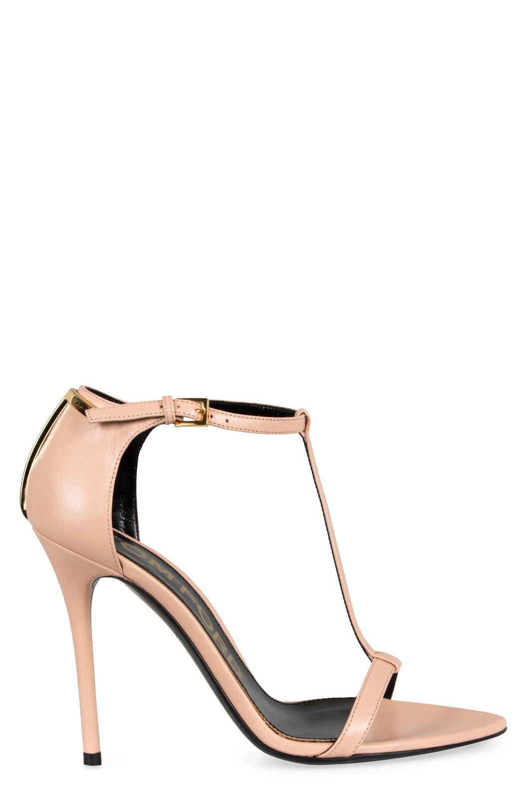 Heeled leather sandals