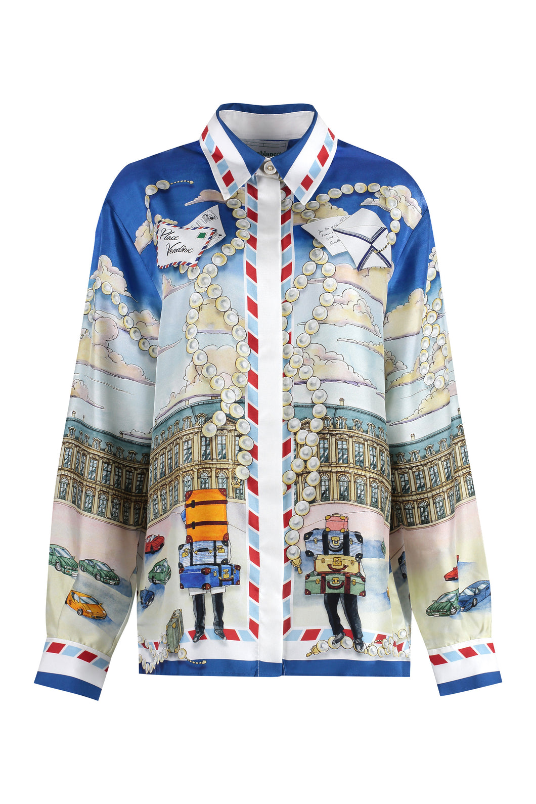 Printed silk shirt