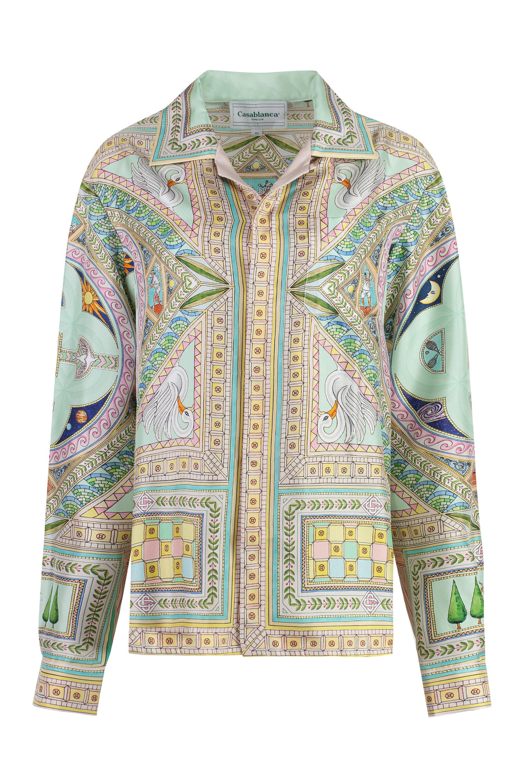 Printed silk shirt