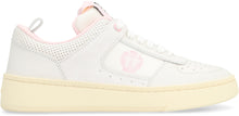 Load image into Gallery viewer, Raise leather and fabric low-top sneakers
