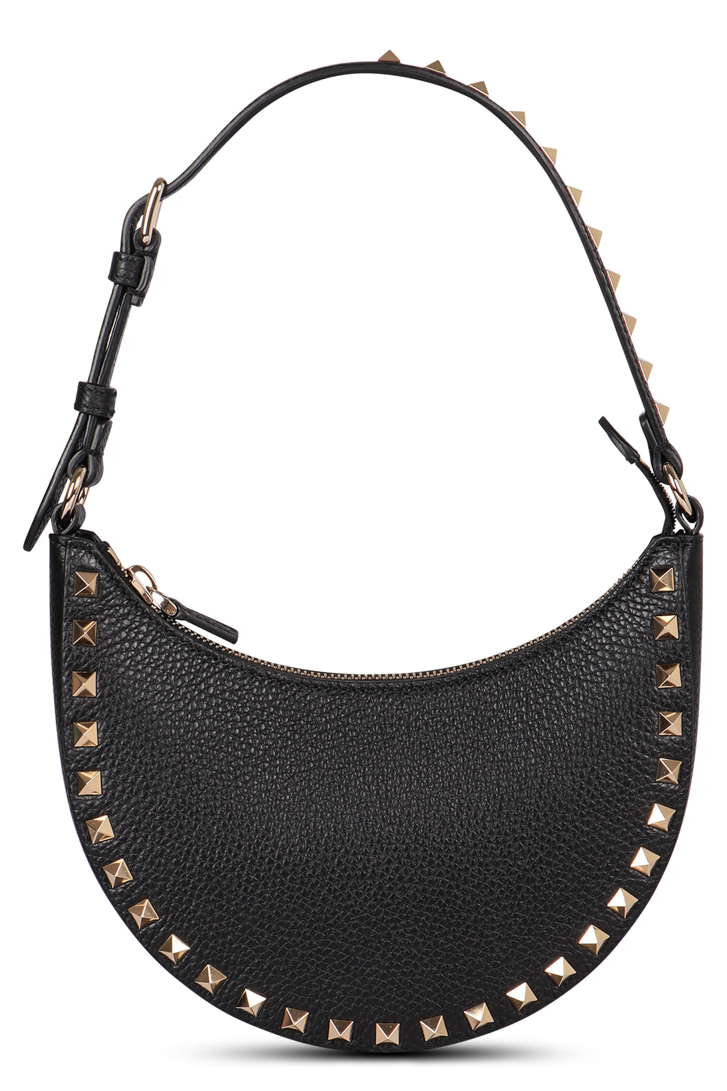 Rockstud mini leather hobo bag