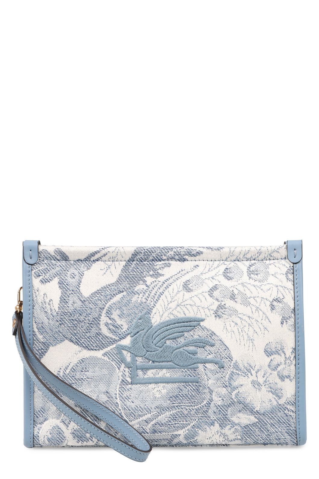 Jacquard fabric clutch