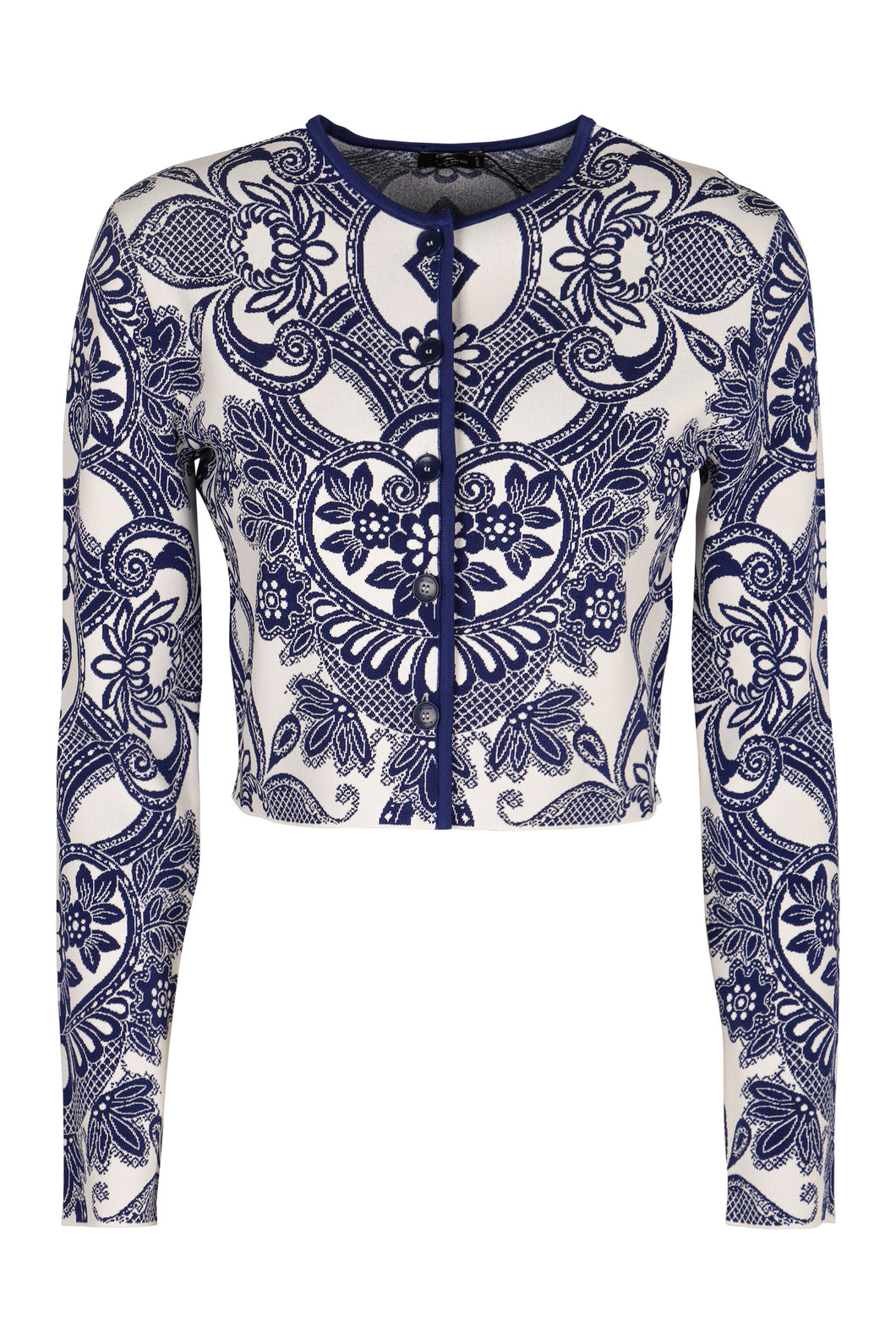 Jacquard knit cardigan