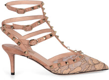 Load image into Gallery viewer, Rockstud suede and lace décolleté
