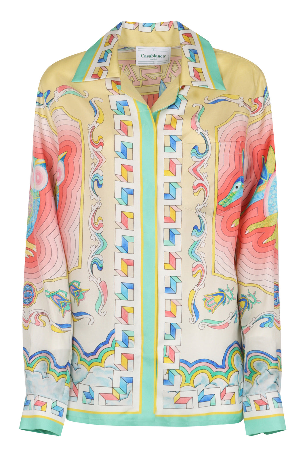 Printed silk shirt