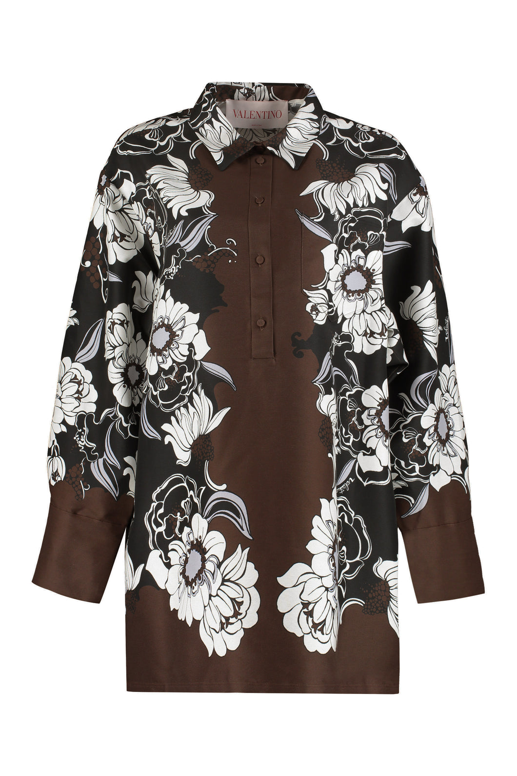 Printed shirtdress
