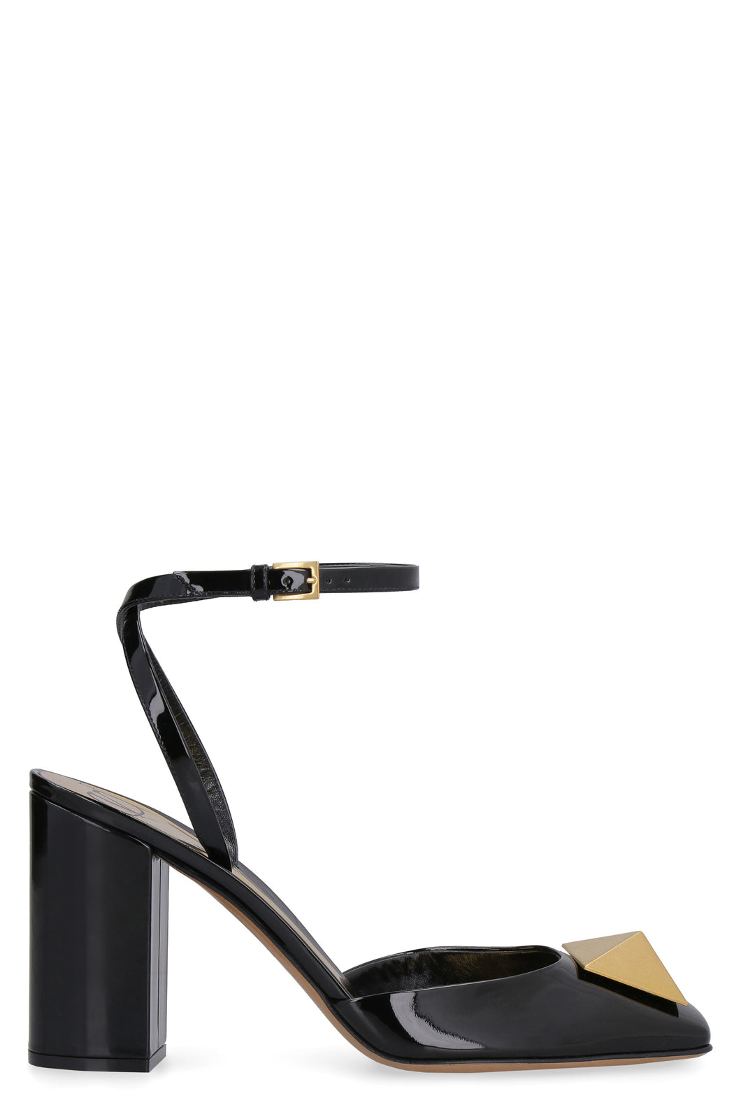 Valentino Garavani -  One Stud patent leather slingback pumps
