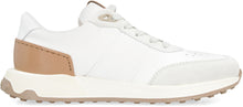Load image into Gallery viewer, Leather and fabric low-top sneakers
