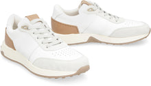 Load image into Gallery viewer, Leather and fabric low-top sneakers
