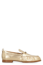 Load image into Gallery viewer, Metallic leather loafers
