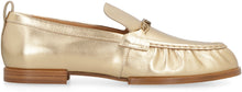 Load image into Gallery viewer, Metallic leather loafers
