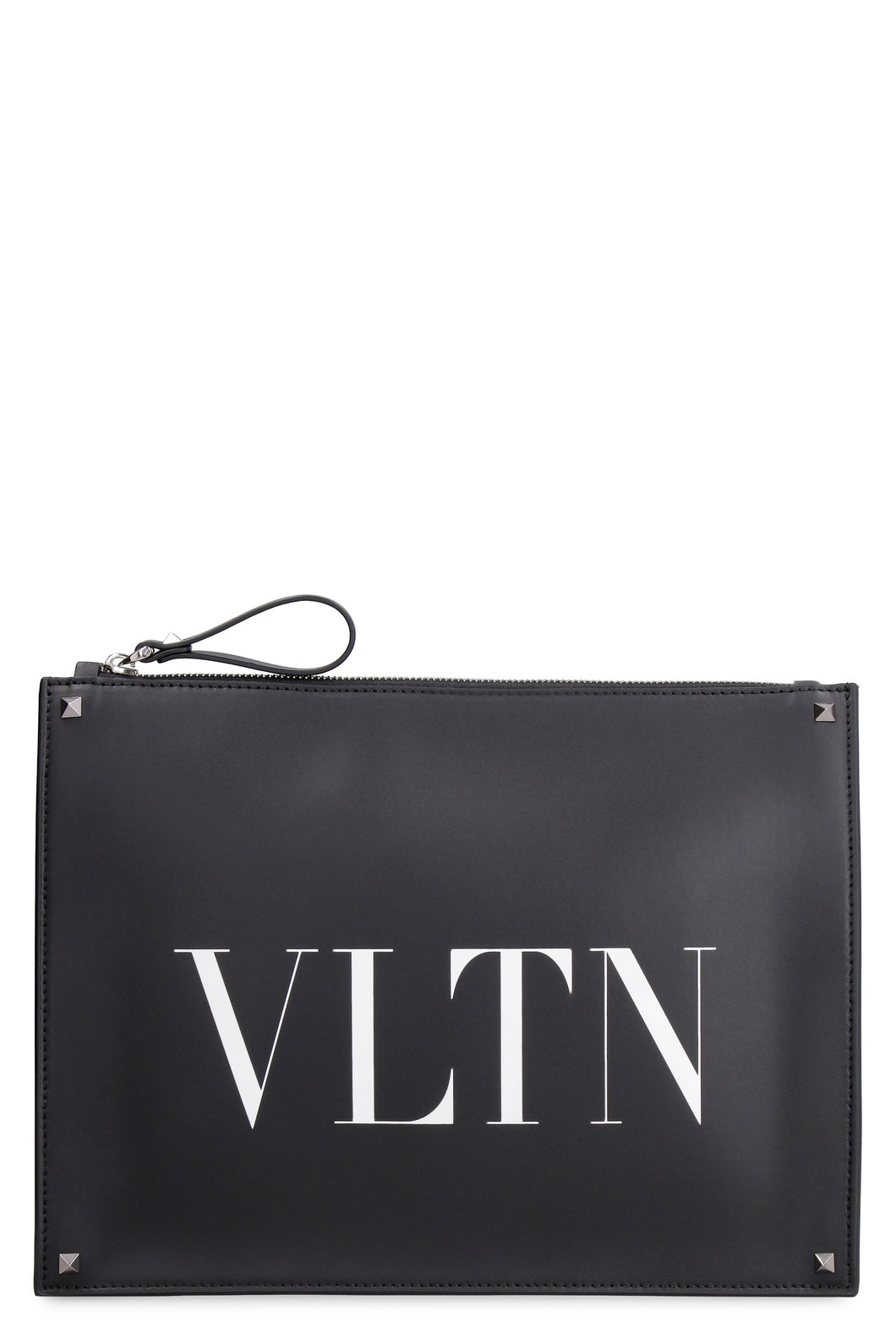 Valentino Garavani - Leather clutch with logo