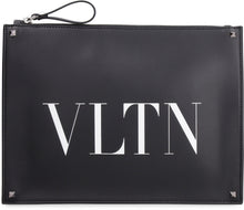 Load image into Gallery viewer, Valentino Garavani - Leather clutch with logo
