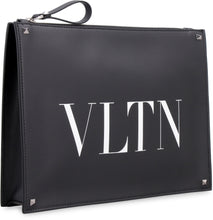 Load image into Gallery viewer, Valentino Garavani - Leather clutch with logo
