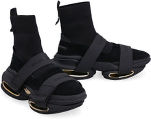 Load image into Gallery viewer, B Bold leather high-top sneakers
