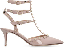 Load image into Gallery viewer, Valentino Garavani - Rockstud Patent leather slingback pumps
