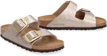 Load image into Gallery viewer, Arizona Big Buckle leather slides with buckle
