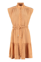 Load image into Gallery viewer, Belted silk dress
