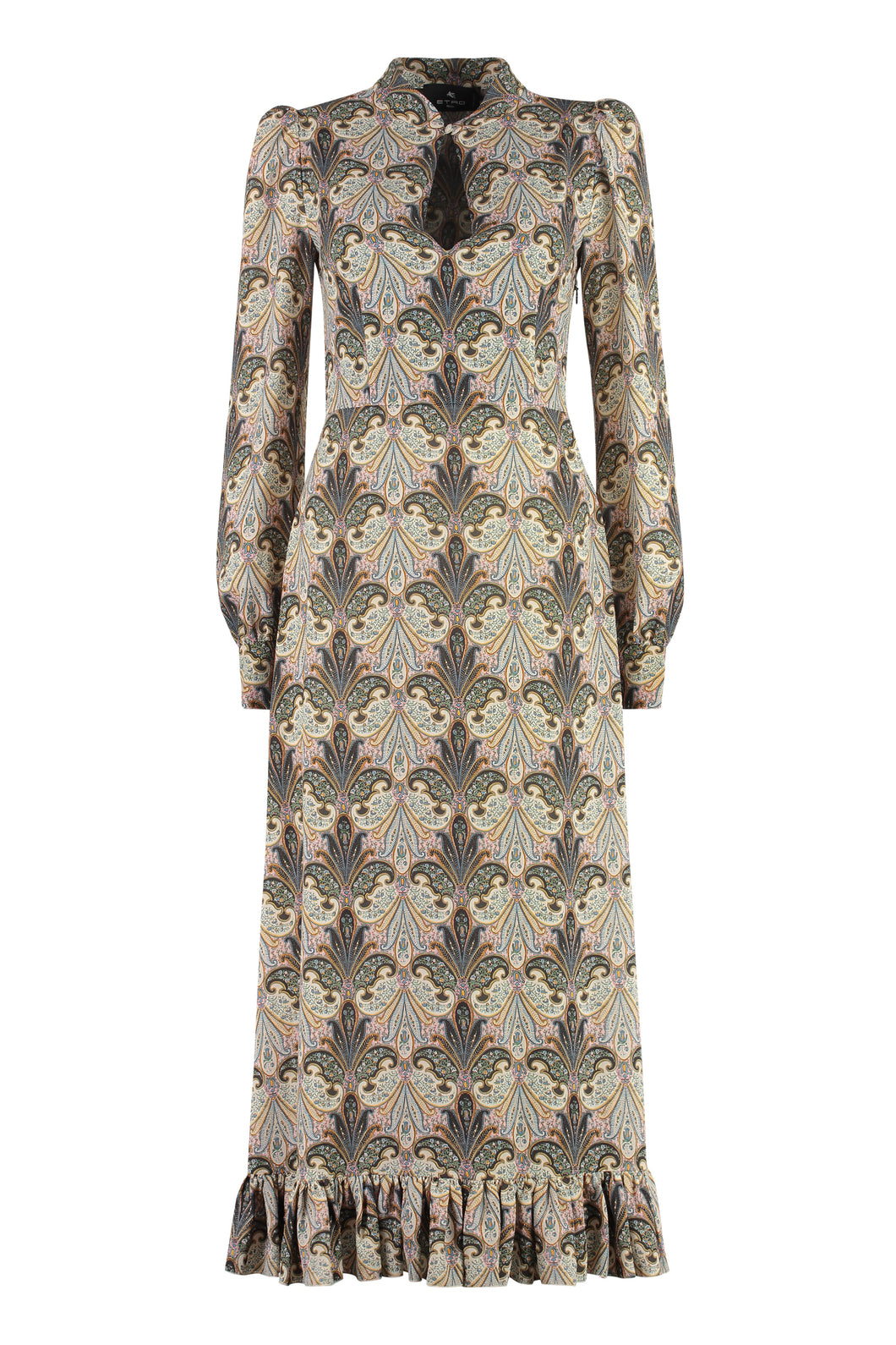 Printed crepe dress