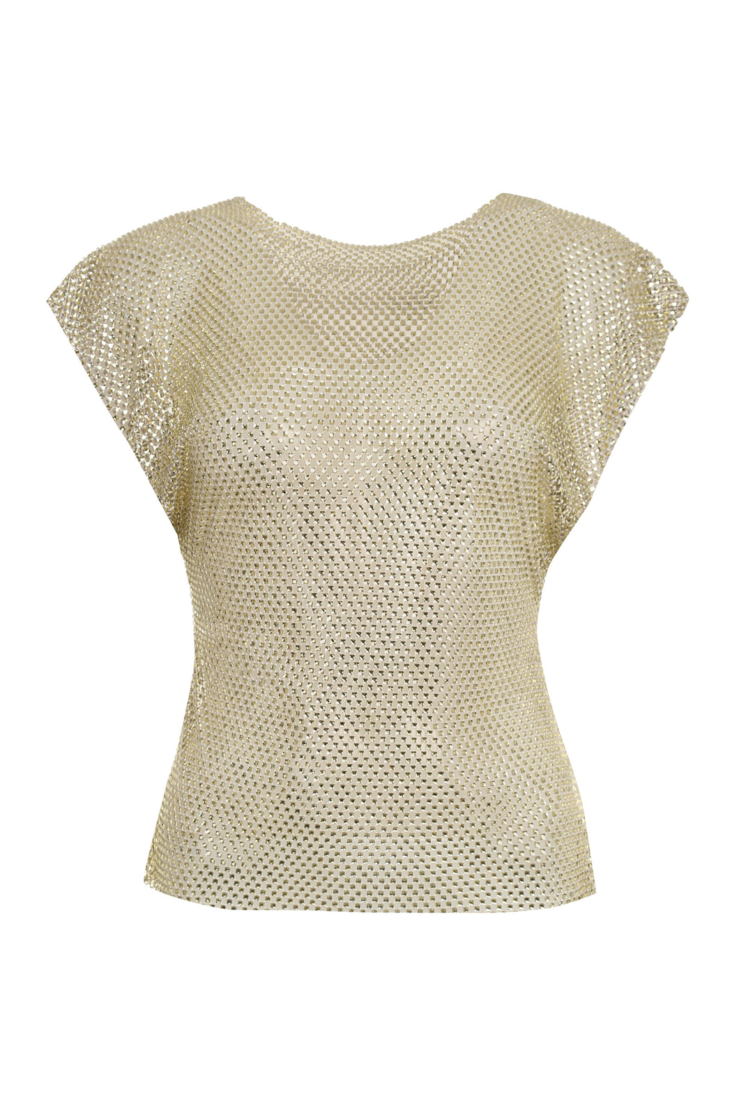 Net top with jewel applications