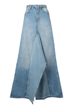Load image into Gallery viewer, Godet denim skirt

