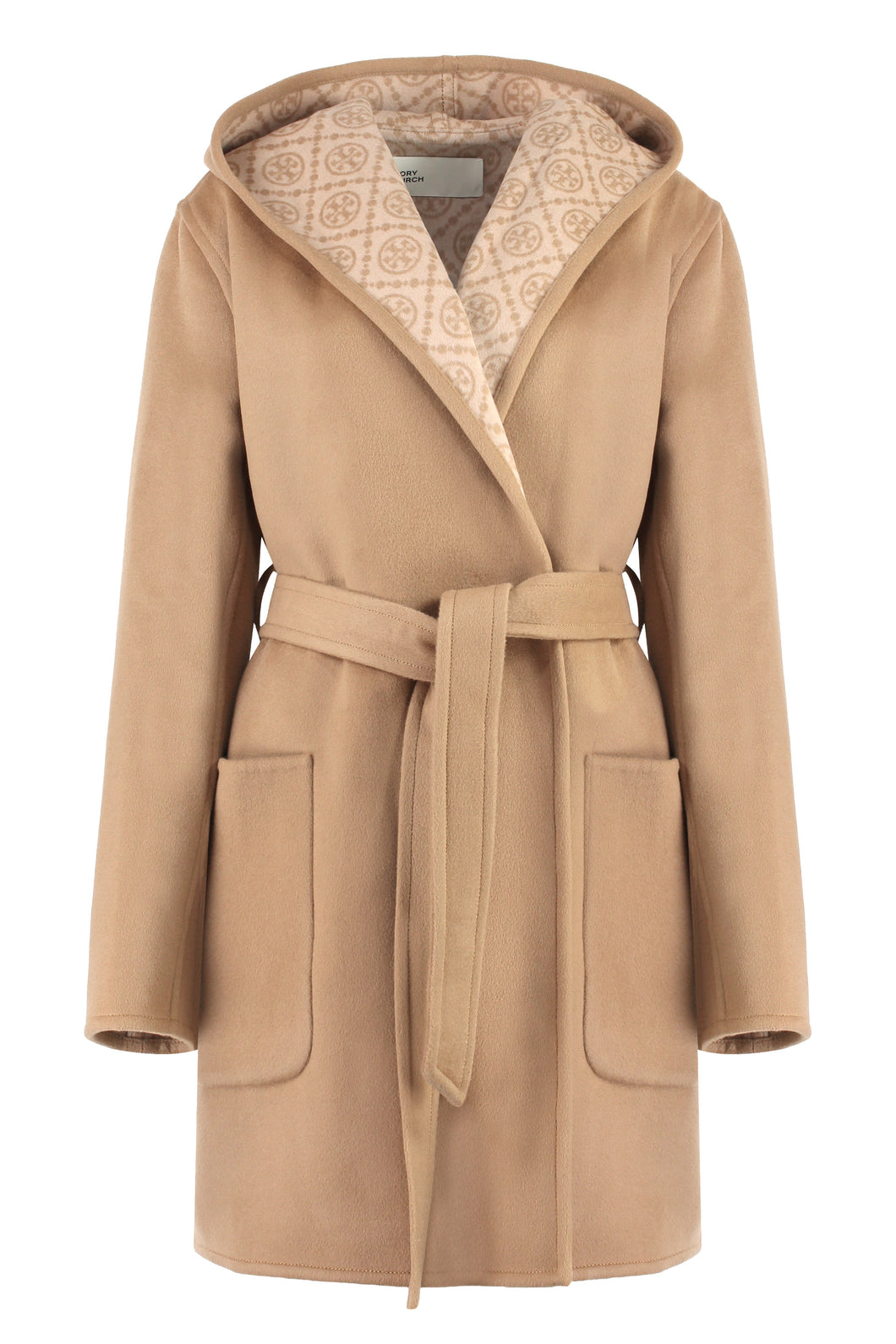 Hooded wool coat