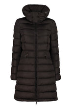 Load image into Gallery viewer, Flammette hooded techno fabric downjacket

