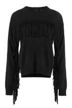 Load image into Gallery viewer, Valgualnera fringed crew-neck sweater
