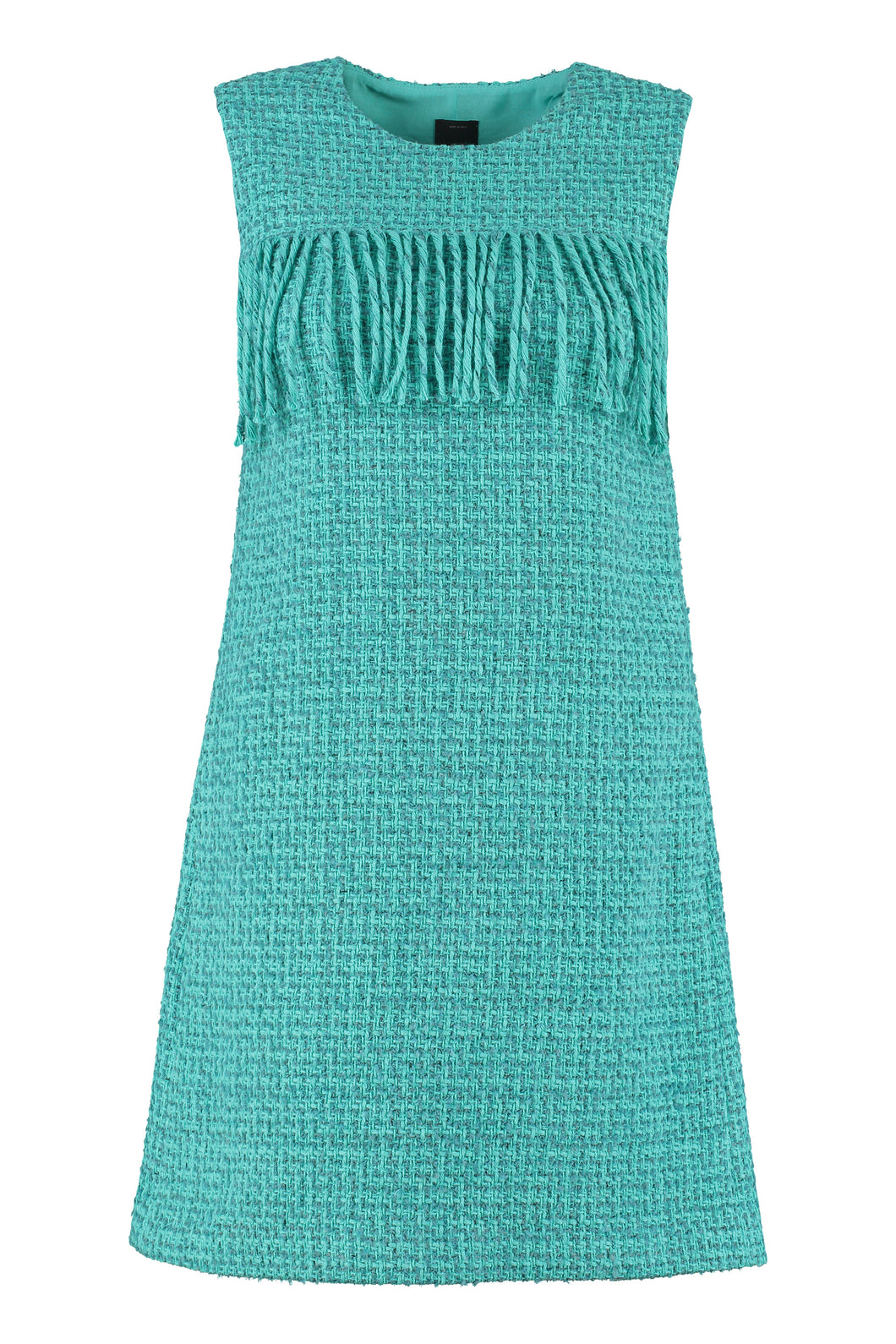 Fringed tweed dress