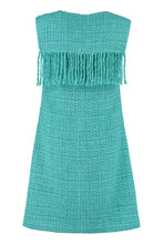 Load image into Gallery viewer, Fringed tweed dress
