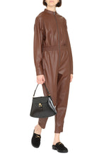 Load image into Gallery viewer, Long vegan leather jumpsuit
