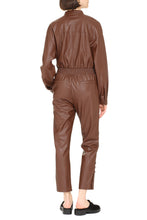 Load image into Gallery viewer, Long vegan leather jumpsuit
