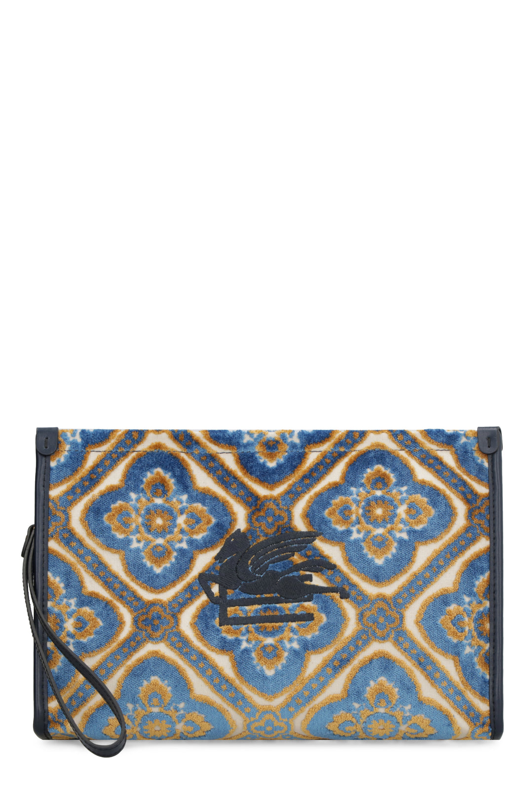 Jacquard fabric clutch