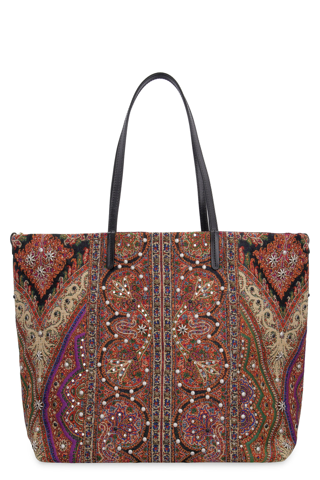 Jacquard fabric tote