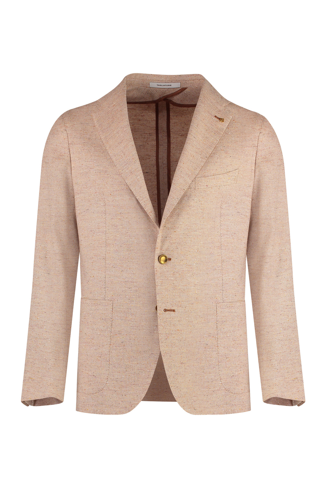 Cotton blend single-breast jacket